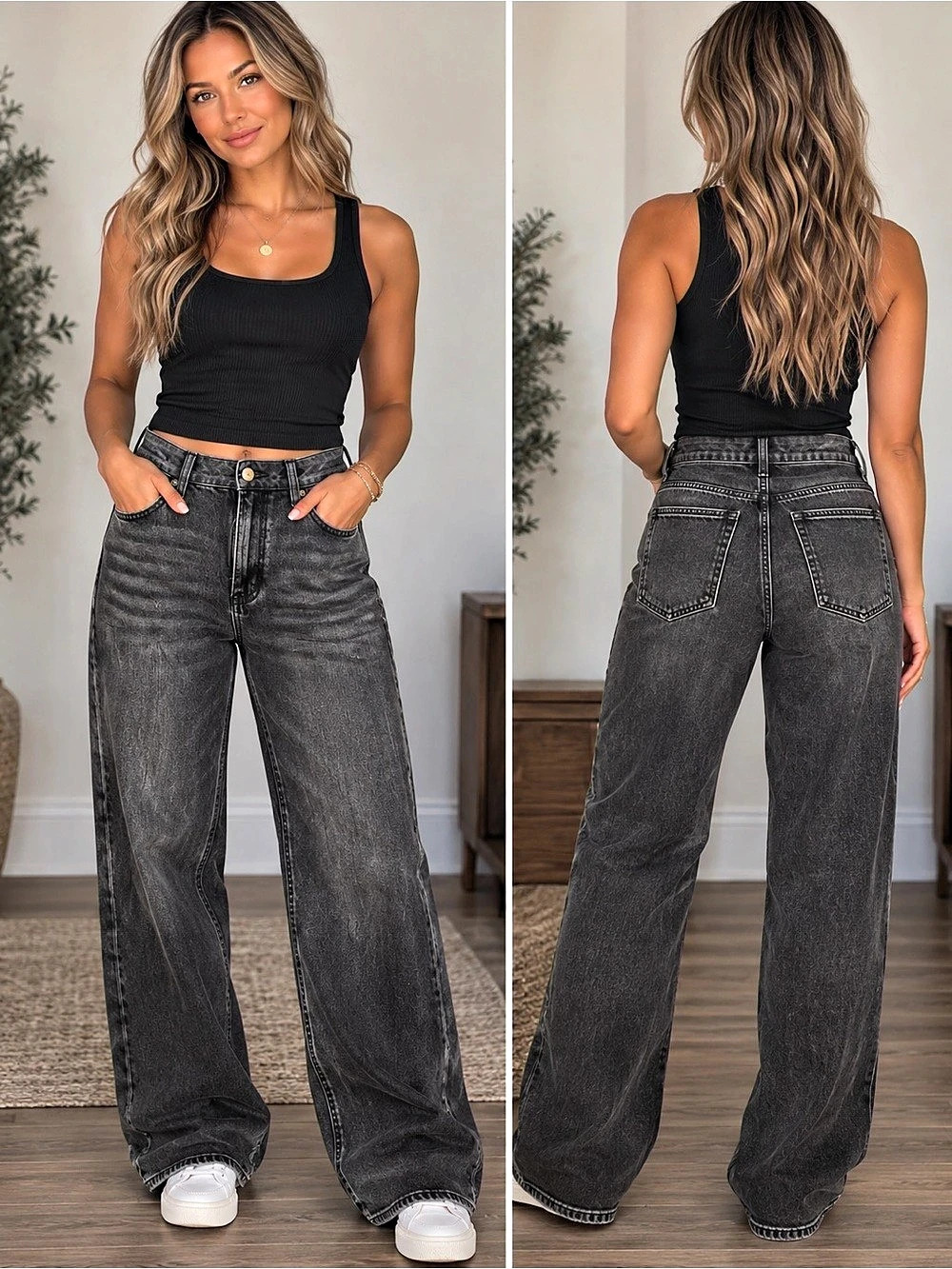 American Eagle Waist Wide Leg Jeans in Size 4